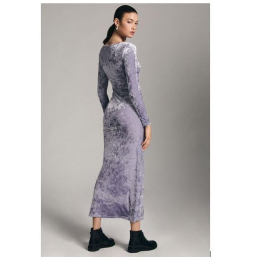 Delfi Collective Slim Square-Neck Dress in Lilac x Anthropologie –Size Med - NWT - Picture 4 of 8
